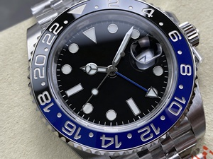 Reloj mecánico impermeable de súper calidad, 40 mm, acero 904L, movimiento VS factory V3 DD3285, reloj GMT negro azul - Product Image 6