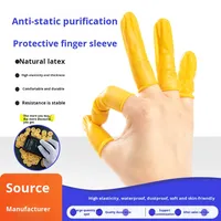 Gants de sécurité antistatiques jetables en nitrile beiges, protège-doigts industriels, sans poudre, sans poussière, enroulés à la main