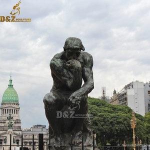 <span class=keywords><strong>Escultura</strong></span> <span class=keywords><strong>de</strong></span> Thinker para exteriores, <span class=keywords><strong>escultura</strong></span> tallada a mano <span class=keywords><strong>de</strong></span> Metal, bronce, diseño antiguo y famoso - Product Image 4