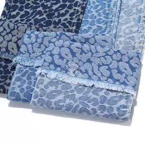 10.5 oz Chất lượng cao vải denim bán buôn báo in màu Xanh 80% bông <span class=keywords><strong>Jacquard</strong></span> denim vải cho quần jean - Product Image 2