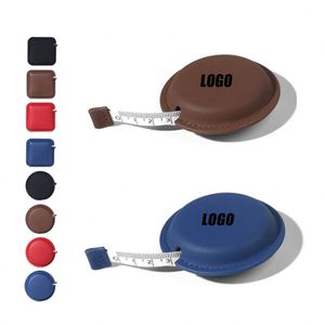 Ruban à mesurer MINI en cuir PU gravé au laser, cadeau promotionnel d'usine, vente chaude - Product Image 1