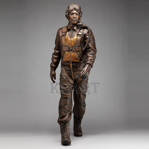 Sculptures en bronze grandeur nature personnalisées, artisanat métallique contemporain sur le thème <span class=keywords><strong>de</strong></span> la guerre, moulage, découpe, impression, <span class=keywords><strong>jardin</strong></span> extérieur - Product Image 6