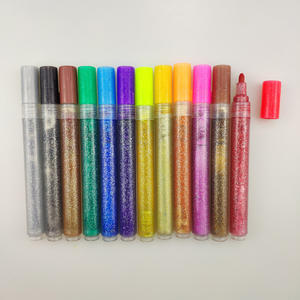 Marqueur de peinture couleur pailletée en plastique, stylo marqueur acrylique - Product Image 3