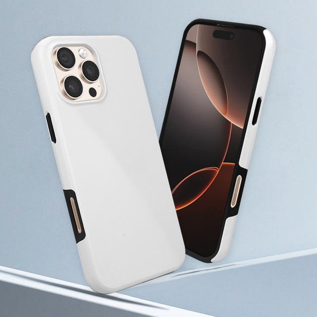 3D Sublimation Blank 2in1 Magnetic Coated Phone Case for 17/16 Series Shockproof Waterproof Wireless Charging Phone Stand
