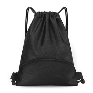 Custom Logo Screen Printed Recycled Modern Backpack Travel Bag with Football Lines Zipper Closure and Pocket