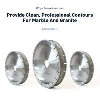 Meule de polissage et de débavurage diamantée électrolytique haute performance, grain 46, largeur 50 mm pour pierre