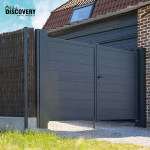 Puerta de entrada de Metal industrial de aluminio decorativa Puerta abatible de aspecto agradable Puertas de aluminio fáciles de aluminio - Product Image 2