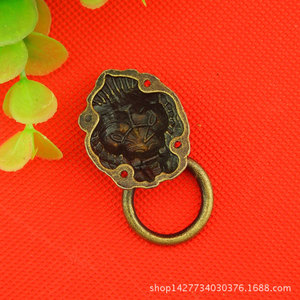Tirador de Mueble con Cabeza de León 28x48mm, Anillo de Aleación de Zinc, Herraje para Cajón y Gabinete, Estilo Tradicional, Tirador de Puerta Duradero - Product Image 4