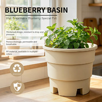 Pot Bunga Desain Modern Minimalis dengan Lubang Drainase PP yang Dapat Bernapas, Kapasitas 33.73L untuk Penggunaan Dalam dan Luar Ruangan