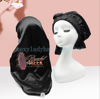 Vente chaude extra large jumbo bonnet longs clips bonnets tressage et satin cheveux wraps