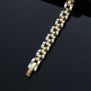 Pulsera Personalizada para Hombre, de Lujo, Resistente al Deslustre, Chapada en Oro de 14k y 18k, de Acero Inoxidable 316l - Product Image 4