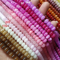 Perles rondes en agate naturelle de 5*8 mm, fortement polies, pour la fabrication de bijoux DIY