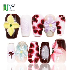 <span class=keywords><strong>Ongles</strong></span> en <span class=keywords><strong>gel</strong></span> 3D à fleurs, luxueux et élégants, pour l'été, vente en gros, haute qualité, faits à la main, en acrylique, <span class=keywords><strong>faux</strong></span> <span class=keywords><strong>ongles</strong></span> faits à la main - Product Image 2