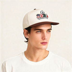 Topi Baseball Desain Baru 2026 Dua Warna, Souvenir untuk Penggemar Sepak Bola, Penutup Kepala Berkualitas Tinggi, Topi Custom dengan Cetakan Bendera USA, Kanada, Meksiko - Product Image 1
