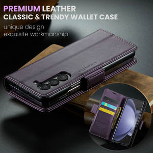 Funda DG.Ming para <span class=keywords><strong>Samsung</strong></span> Z Fold 5 4 con Tapa Trasera Desmontable 2 en 1, Funda Tipo Cartera Magnética Resistente para <span class=keywords><strong>Samsung</strong></span> Z Fold 5 4 3 - Product Image 5