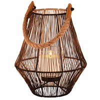 Lanterne porte-bougie en fer de haute qualité, faite à la main, pour la décoration de Noël, durable et imperméable, au prix de gros