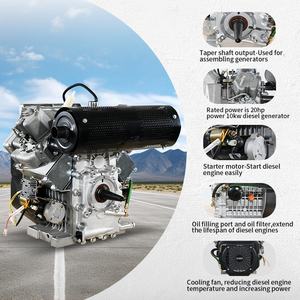 Belon Power 2V88F 912cc V-Twin 22hp Cilindro de eje cónico Motor diésel Arranque eléctrico adecuado para cultivadores rotativos de generador - Product Image 3