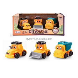 New Bé Cậu Bé Đồ Chơi 18M + Mềm Vinyl Xây Dựng Xe Đồ Chơi Xe Tải Mềm Xe Đồ Chơi 3Pcs Các Loại - Product Image 1