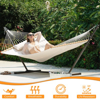 Hamac de camping facile à transporter Hamac portable en coton robuste avec sac de transport