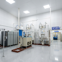 Machine de production d'oxygène médical haute pression intégrée sur site avec PLC, roulement à billes, capacité de 1 à 80 Nm3/h