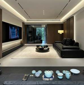 Walnut Wood Grain Luxury Style <b>Bar</b> <b>Cabinet</b> Customized Sideboard Storage Pantry Integrated <b>Cabinet</b> Wall Panel Eco-Friendly - Product Image 6