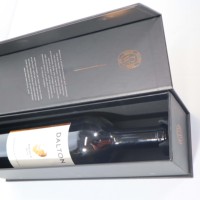 Boîte en carton rigide personnalisée pour bouteille de vin, boîte cadeau luxueuse en papier magnétique