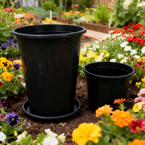 Heavy Duty nhựa gallon Chậu bán buôn Đen 1 2 <span class=keywords><strong>3</strong></span> 5 7 10 15 20 25 gallon tiêm Vườn Ươm nhựa chậu trồng - Product Image 4