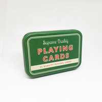 Boîte en étain personnalisée, écologique, recyclable et durable, double face, pour jeux de cartes, publicité familiale et cartes à jouer (Poker)