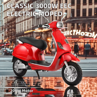 Scooter eléctrico remoto clásico EEC de 3000W directo de fábrica para adultos ciclomotor y motocicleta con batería de aleación de aluminio extraíble rápida