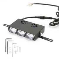 Projecteurs LED en stock avec grille, feux de jour DRL, lentille de projecteur, phares LED, mini feux de route laser pour voiture et moto