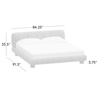 Lit moderne de haute qualité, meuble avec cadre en bois massif, lit queen size
