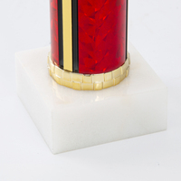 Trofeo Conmemorativo de Ajedrez de Alta Calidad con Impresión UV en Plástico, Base de Mármol Blanco, para Niños, DL03
