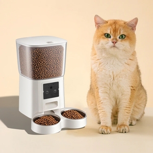 Distributeur de nourriture intelligent pour animaux de compagnie chat et chien APP pour animaux de compagnie à l'intérieur une semaine avec caméra haute définition télécommande sans souci - Product Image 2