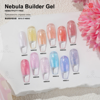 Fournitures pour ongles, gel de construction Nebula, 12 couleurs brillantes, paillettes pour lampe UV, gels d'extension d'ongles