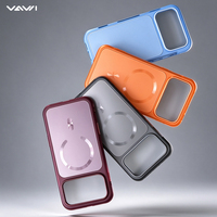 Étui magnétique à coussin d'air VAWI B555 pour iPhone 17 18 Pro et Pro Max avec texture CD et anneau de protection de l'objectif OEM ODM Commande en gros