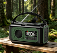 Radio AM/FM/WB de 10000 mAh con Manivela y Energía Solar de Polímero