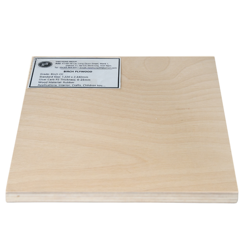 Birch Plywood  for Construction Construction-Grade Plywood CC Grade 0.26 & 0.45 Mm Thickness From Vietnam Factory