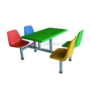 高密度玻璃纤维咖啡桌椅子和桌子，4 人的快餐桌椅，咖啡桌
