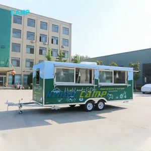CAMP New arrival fast food truck trailer with full kitchen mobile food cart for frying fish ice cream pizza food