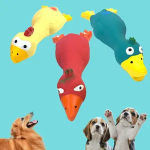 Unipopaw Nieuwkomers Anti-Angst Tanden Schoonmaken Giocattolo In Rooster Per Cani Personalizzato Custom Hond Latex Speelgoed