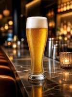 Verre à bière grande capacité 550 ml pour une dégustation complète, verre à bière au design élégant pour les bars haut de gamme, les hôtels et la dégustation de bières artisanales