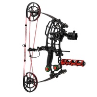 Ensemble avancé d'arc à poulies et flèches pour la chasse, portable, 30-78 lbs, axe court, accessoires de tir à l'arc