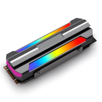 Dissipateur thermique pour disque dur SSD M.2 ARGB en aluminium, 5V 3 broches, NVME NGFF M2 2280, radiateur de refroidissement pour disque dur SSD, coussin thermique