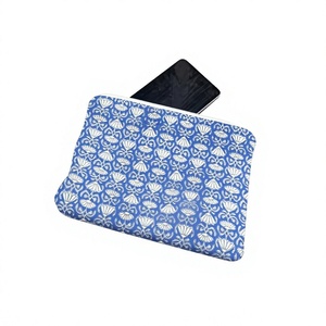 High quality cotton quilted printed carry <b>bag</b> for women lightweight padded computer sleeve laptop tote travel office organizer - Product Image 1