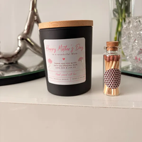 Bougie parfumée personnalisée LANJO 8oz 10oz, pot blanc givré, cire de soja, arôme avec illustration mignonne, bougies à étiquette privée, cadeaux