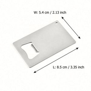 Abridor de Botellas Portátil en Forma de Tarjeta de Crédito, de Acero Inoxidable, Ecológico, Duradero y Moderno, para Regalos Promocionales - Product Image 2
