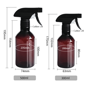Schattige 200ml 280ml 300ml <span class=keywords><strong>500ml</strong></span> navulbare fijne mist sprayfles van plastic, cosmetische lege frosted amber witte fles met trekkerdop - Product Image 4