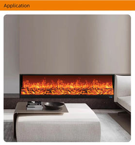 Barato europeo integrado en la pared Led decoración <span class=keywords><strong>falsa</strong></span> madera carbono llama insertos calefacción 700-2000mm <span class=keywords><strong>chimenea</strong></span> - Product Image 4