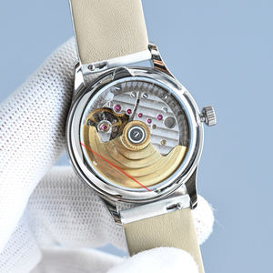 Reloj de Diseño Minimalista, Elegante y Lujoso, con Bisel con Incrustaciones de Diamantes, Correa de Cuero, Caja Delgada, Estilo Clásico Formal - Product Image 6