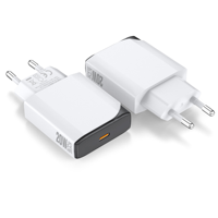 Chargeur rapide USB-C PD HNT 20W, prise EU, ultra fin, adaptateur secteur mural PD3.0 PPS compatible avec iPhone Samsung Galaxy S22 S23 S24